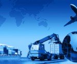 Photo montage of freight/transport business activities,