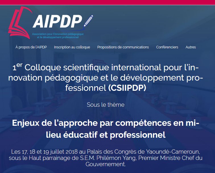 Colloque scientifique international pour l’innovation pédagogique et le développement