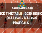 GCE TIMETABLE 2020 SESSION