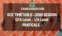 GCE TIMETABLE 2020 SESSION