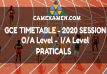 GCE TIMETABLE 2020 SESSION