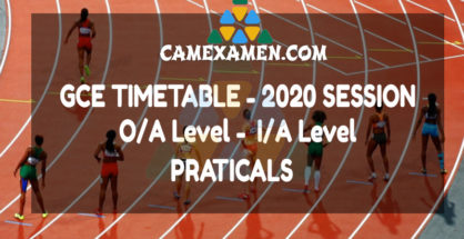 GCE TIMETABLE 2020 SESSION