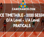 GCE TIMETABLE 2020 SESSION
