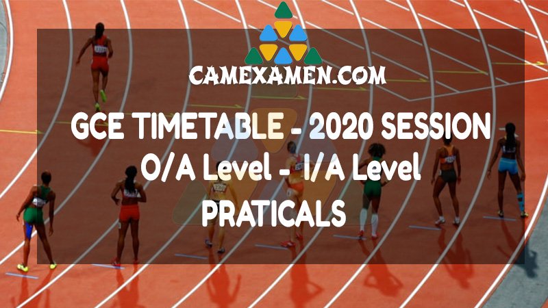 GCE TIMETABLE 2020 SESSION